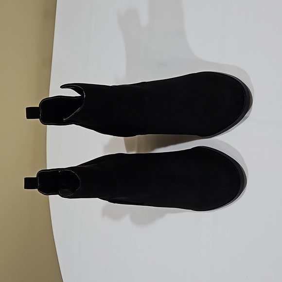 Size 8, Roebuck & Co. Black Wedge Booties - Picture 2 of 15